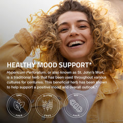 Botanical bottle featuring St. John's Wort supplement