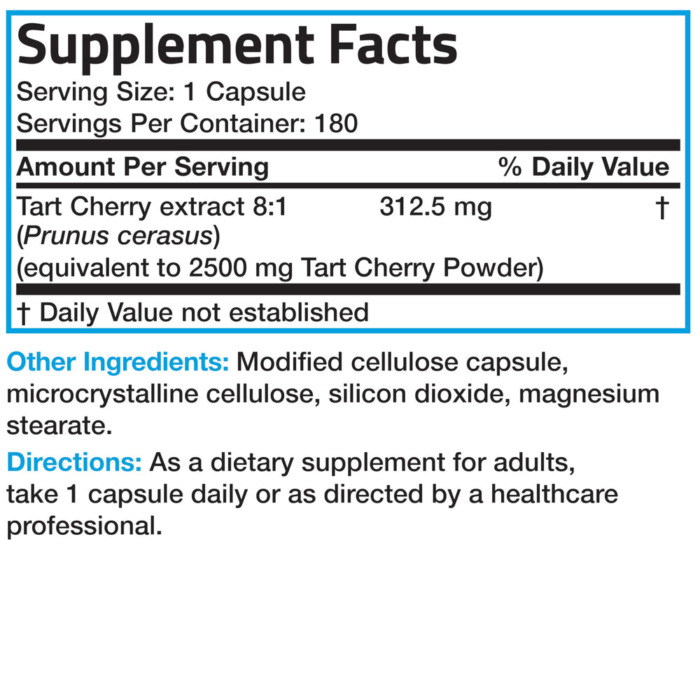 Bronson Tart Cherry Extract 180-count bottle