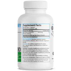 Close-up view of Tart Cherry Extract 2500 mg capsules