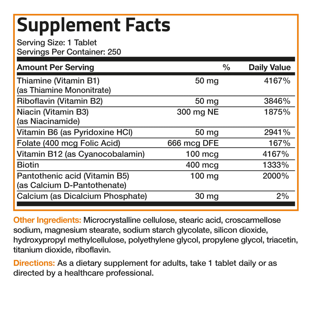 Bronson Vitamin B Complex bottle branding on white background