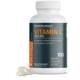 Bronson Vitamin C 500 mg Vegetarian Tablets bottle – front view