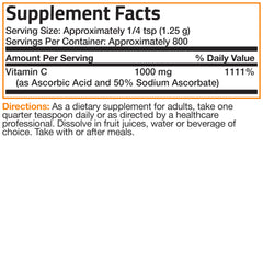 Packaging and labeling of Bronson Buffered Vitamin C Powder 1kg