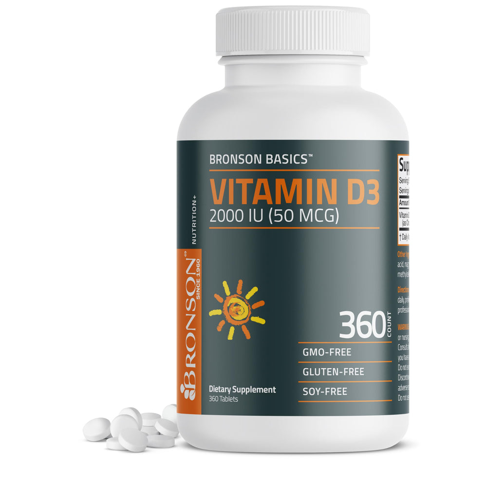 Bronson Vitamin D3 2000 IU 50 mcg bottle front