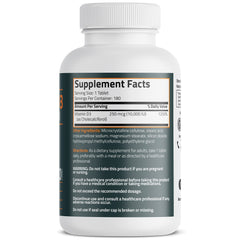 Bronson Vitamin D3 bottle front label showcases potency and trust