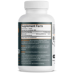 Label showing dosage and product information