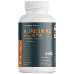 Gluten-free Bronson Vitamin K2 MK-7 product label