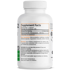 Packaging for Bronson Vitamin K2 MK-7 100 mcg Non-GMO