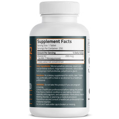 Bottle and label of Bronson Vitamin K2 MK-7 Extra Strength 200 mcg vegetarian tablets