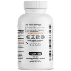 Angle view of 120-capsule Bronson bottle