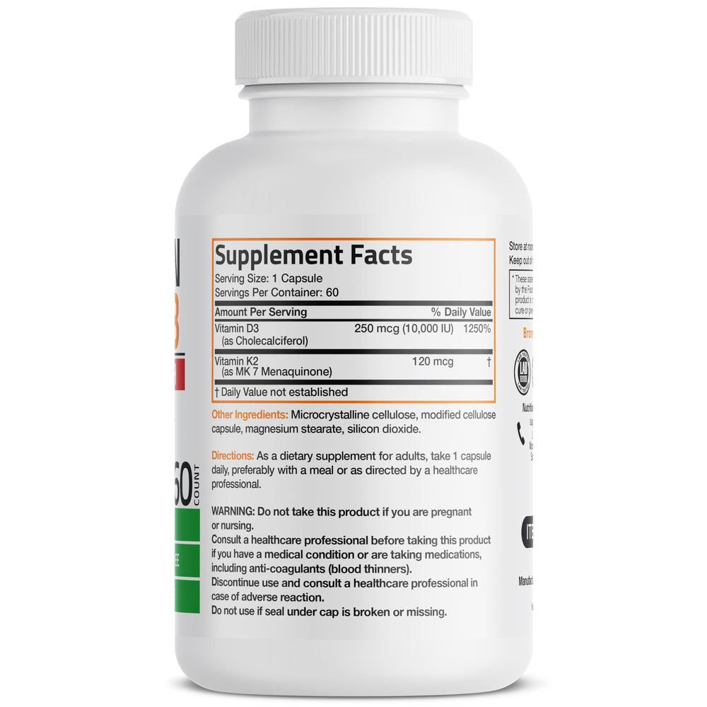 Close-up of Vitamin K2 MK-7 and D3 ingredients