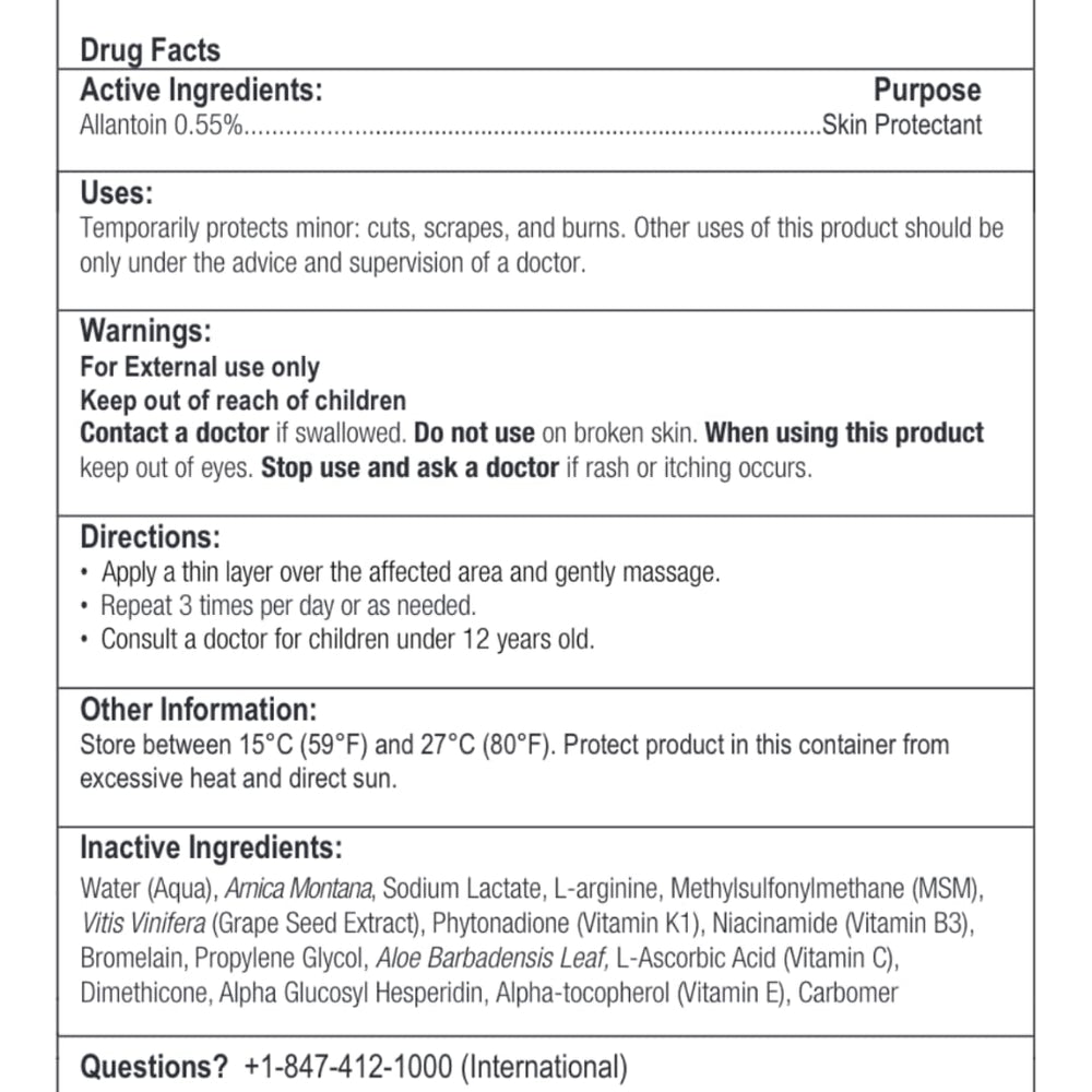 Made in USA, vegan and cruelty-free BruiseMD packaging