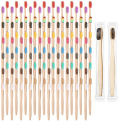 Bruislard bamboo toothbrushes in 12 color options
