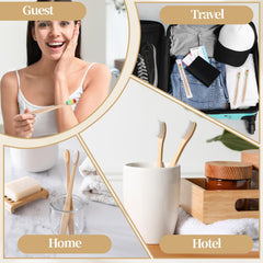 12-color Bruislard bamboo toothbrushes bulk set for gifts