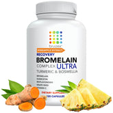 Bruizex Ultra product hero image featuring Bromelain and Quercetin capsules