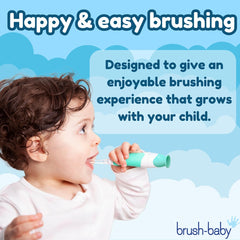 Packaging box for brush-baby BabySonic teal