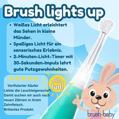Smart 2-minute LED timer display on BabySonic teal