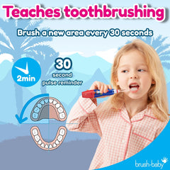 30-second pulse reminders for brushing intervals
