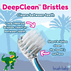 Suction base on the toothbrush for stability