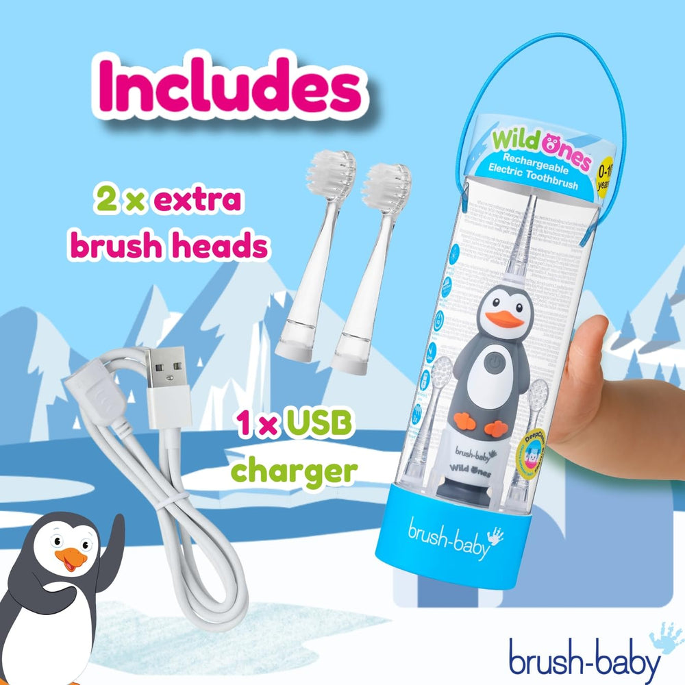 brush-baby WildOnes Penguin 3 replacement brush heads