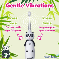 Child brushing teeth with the WildOnes toothbrush