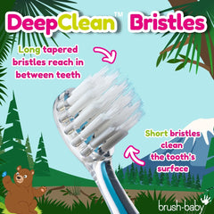 Two gentle brushing modes designed for kids