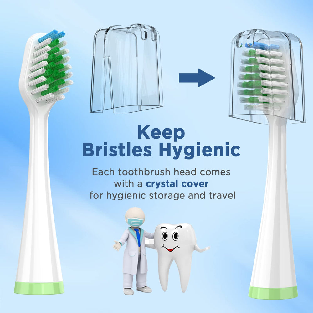 Includes brush head covers for hygienic storage