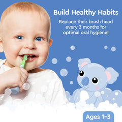 Soft bristles detail for toddler dental care