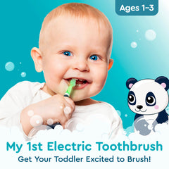 Parker the Panda Brusheez toddler toothbrush side view