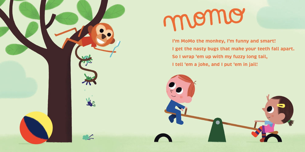 Made in USA Brushies Momo Monkey toothbrush