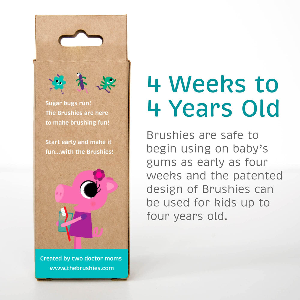 Dishwasher-safe BPA-free silicone material used in Brushies