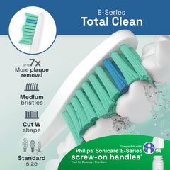 Close-up of Brushmo BM726 replacement heads compatible with Philips Sonicare screw-on handles