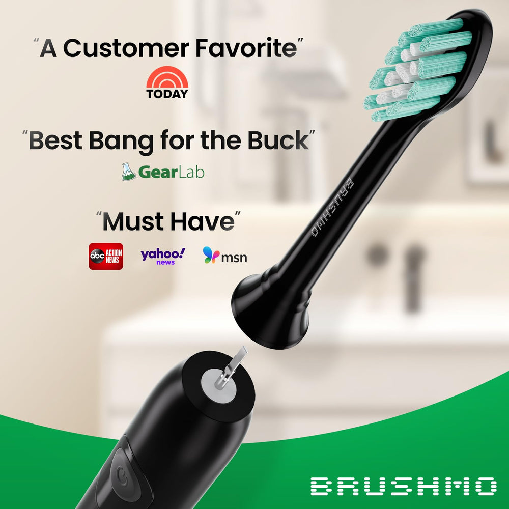Brushmo BM928BK 8-pack Black replacement heads - package shot