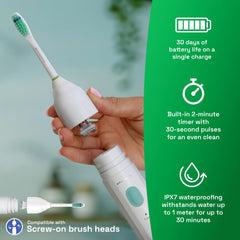 Close-up of Brushmo e-Series screw-on brush head