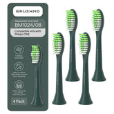 Brushmo HY1022 replacement toothbrush heads Sage Green front view