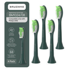 Brushmo HY1022 replacement toothbrush heads Sage Green front view