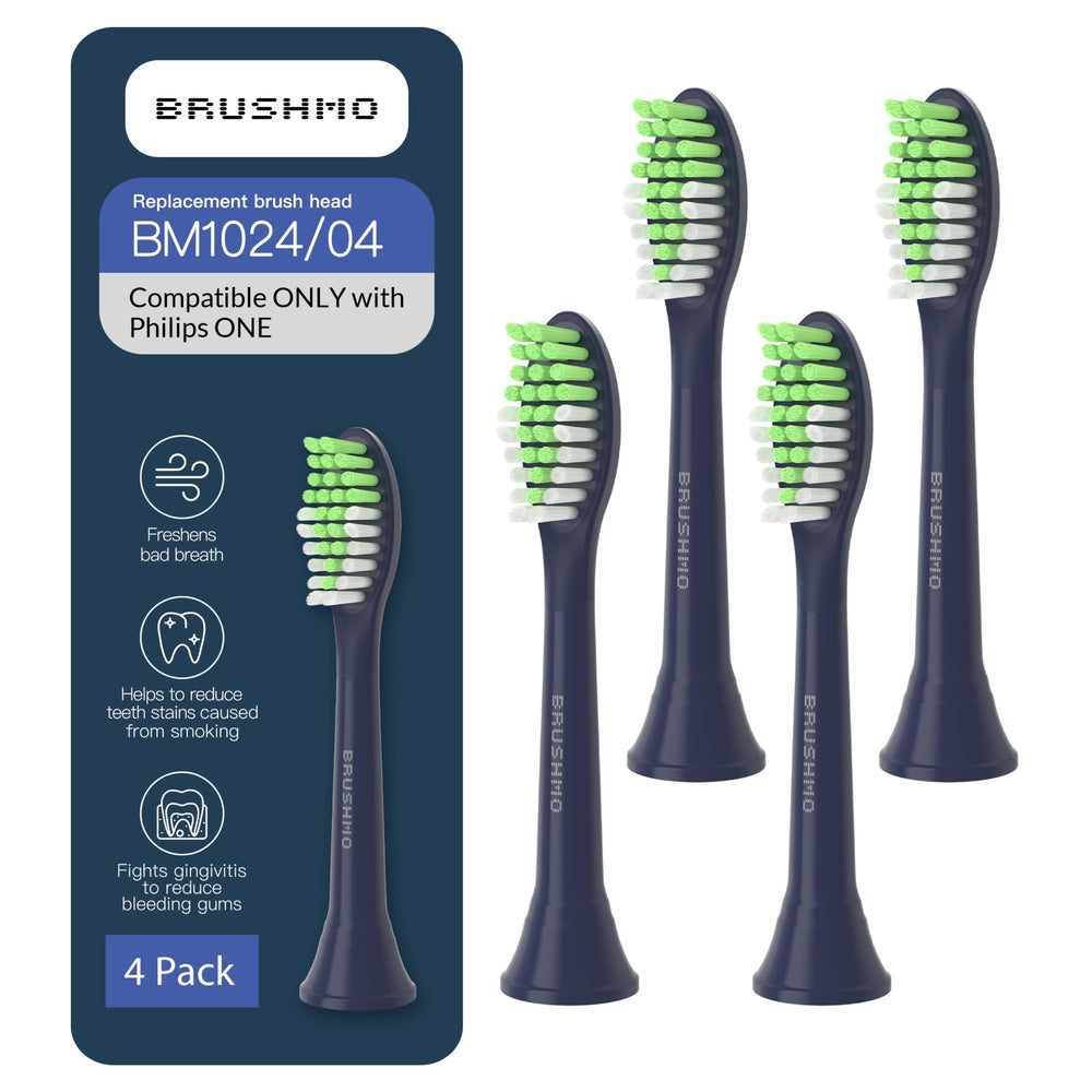 Brushmo ONE replacement toothbrush heads in Midnight Navy Blue