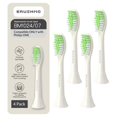 Brushmo Philips ONE by Sonicare replacement head Snow White four-pack – front view