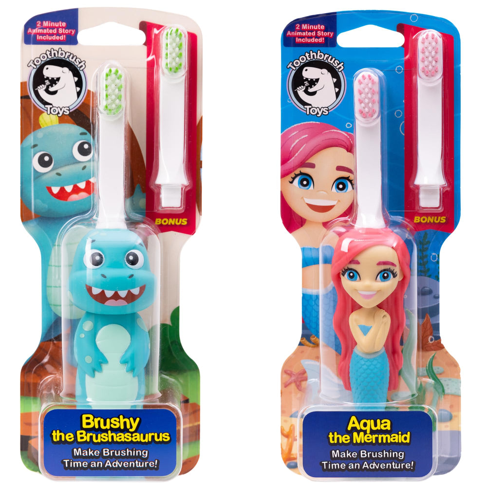 Brushy Brushasaurus toothbrush toy front view