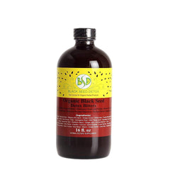 BSD Blackseed & Bitters Detox bottle label highlighting herbal blend for daily wellness