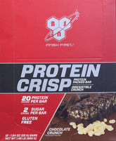 BSN Protein Crisp bar chocolate crunch close-up for a post-workout snack.