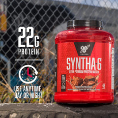 BSN SYNTHA-6 vanilla ice cream shaker bottle ready for anytime nutrition