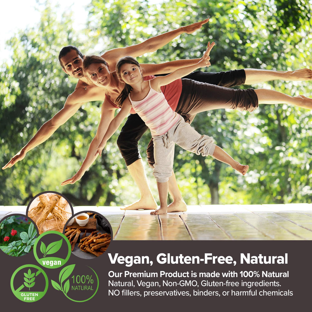 Lifestyle use showing immune support and focus with ginseng