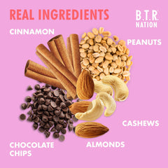 B.T.R Dark Chocolate Brownie Recharge bar close-up with indulgent flavor and protein support