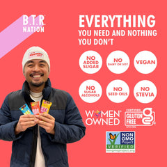 B.T.R Nation Bar on-the-go snacking option suitable for keto and plant-based diets