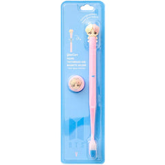 BTS Character Figure Toothbrush with Magnetic Holder featuring V design