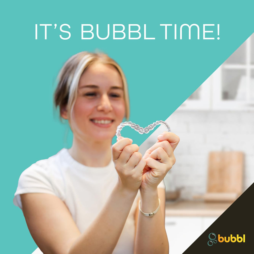 Cup or ultrasonic cleaner used with Bubbl 120 tablet
