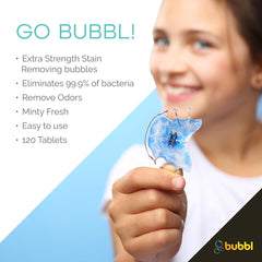 Mouthguard cleaning with Bubbl 120 tablet cleaner
