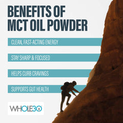 Dairy-free MCT powder dissolving into a cup of coffee