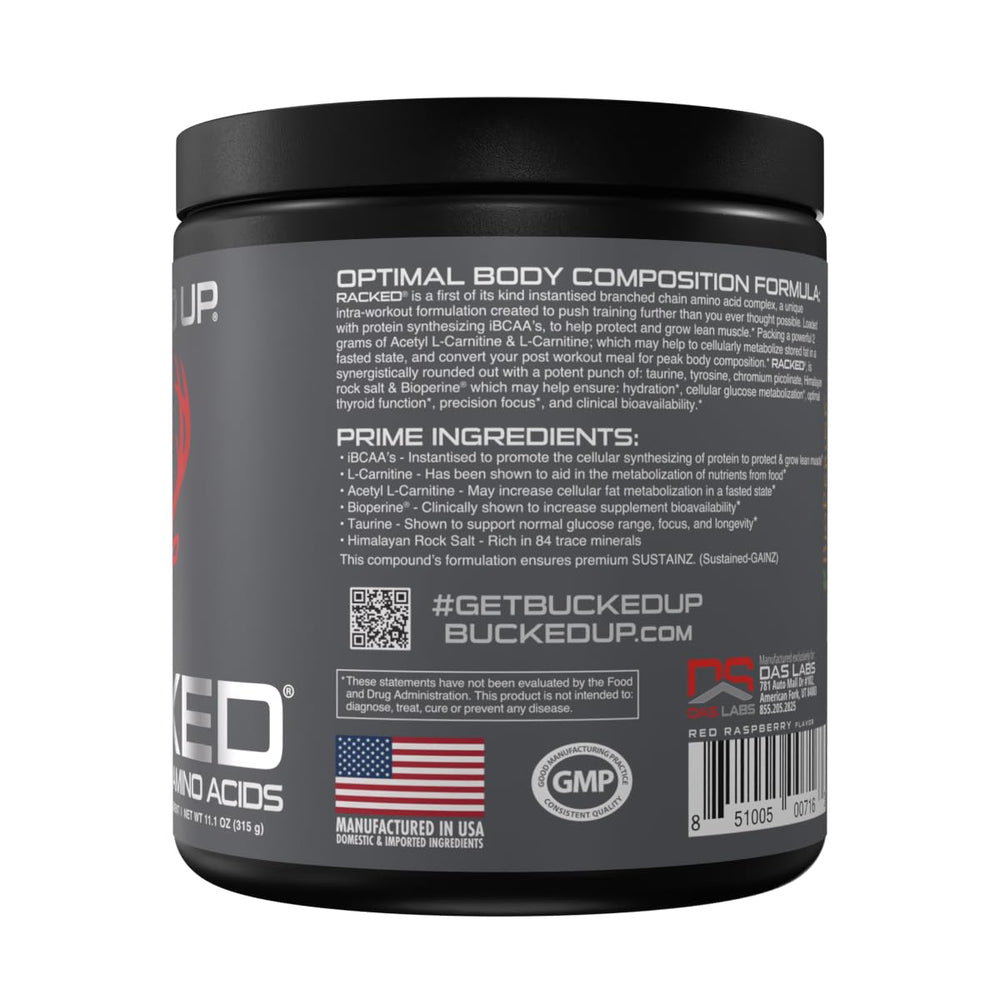 Full Bucked Up BCAA RACKED Blood Raz packaging