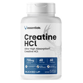 Bucked Up Creatine HCl bottle with 60 capsules - front view